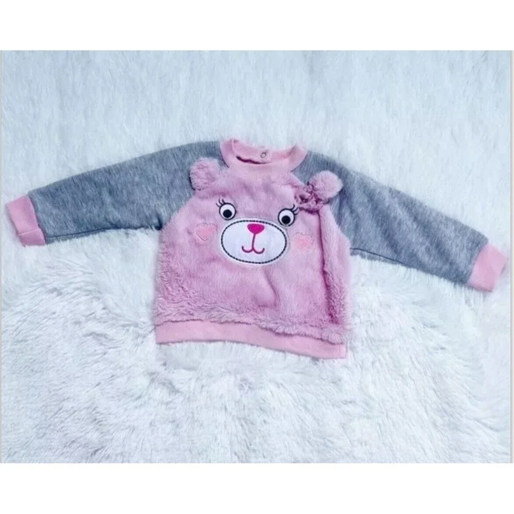 Girls Pink Fleece Sweater Sz 18 M Duck Duck Goose